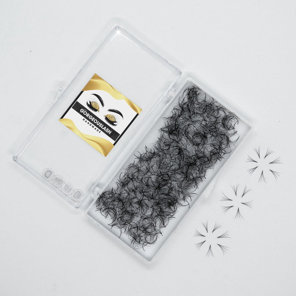 4D Curl C Lashes, 1000 Premade Volume Fans, Eyelash Extensions, Handmade - Gorgeouslash!