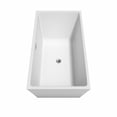 thumbnail image 3 of Sara 59 Inch Freestanding Bathtub in White with Polished Chrome Trim and Floor Mounted Faucet in Matte Black, 3 of 5