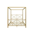 thumbnail image 4 of DHP Rosedale Metal Canopy Poster Bed Frame, Queen, Gold, 4 of 13