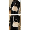 thumbnail image 5 of HMSHA Women Small Faux Fox Fur Tote Bag Mini Furry Top Handle Bag Plush Shoulder Bag Crossbody Bag Handbag, 5 of 7