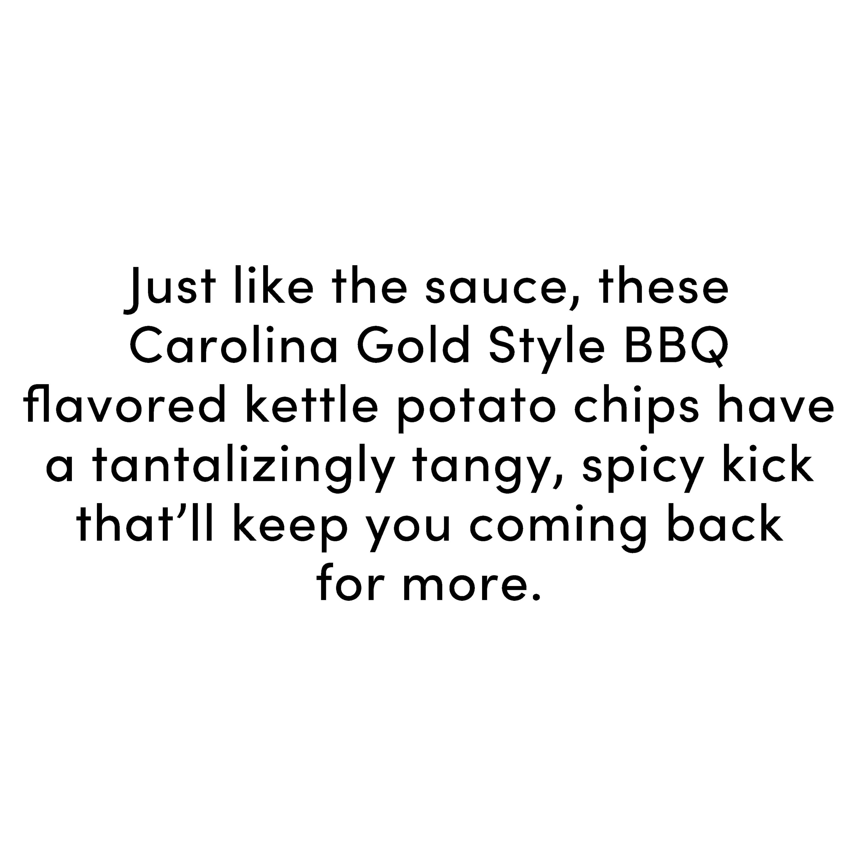 (6 pack) bettergoods Chef Inspired Carolina Gold Style BBQ Flavored Kettle Potato Chips, 8 oz (P65)