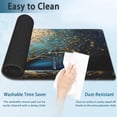 thumbnail image 4 of Desk Mat,Blue Golden Tree and Waves Extended Gaming Mouse Pad Large, 31.5"x11.8" 3D Modern Art Landscape Mouse Pad with Non-Slip Base and Stitched Edge,Computer Keyboard Mouse Mat for Home Office, 4 of 7