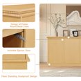thumbnail image 4 of Classic Wooden Sideboard with Beaded Trim – Elegant Storage Cabinet featuring Push-to-Open Doors & Adjustable Shelves for Dining/Living Room Organization, 4 of 9