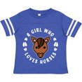 thumbnail image 3 of Inktastic A Girl Who Loves Horses Boys or Girls Toddler T-Shirt, 3 of 5