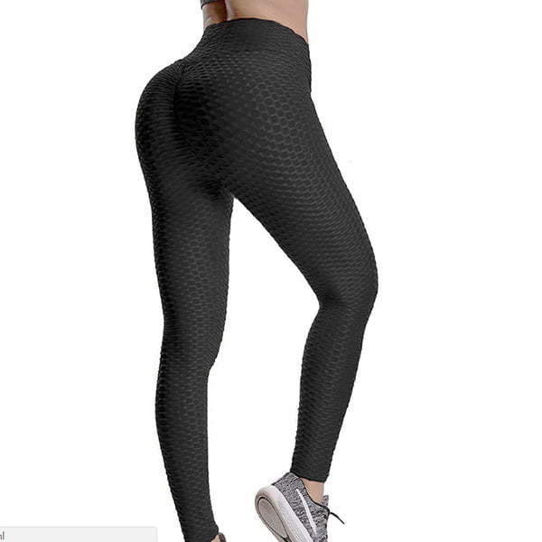 Details about   Women High Waist Ruched Lift Textured Scrunch Tiktok Butt Leggings Yoga Pants II 