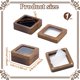 thumbnail image 2 of Caja de madera para exhibir monedas conmemorativas de 45 mm (1,8") con tapa transparente, de nogal natural, ideal para guardar joyas., 2 of 5