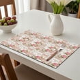 thumbnail image 6 of Placemat, Pioneer Flower Floral Print Pattern Place Mats Table Mat Set Of 2, PVC Washable Placemats for Party Kitchen Dining Decoration, 18x12 Inch, Fade Resistant, 6 of 6