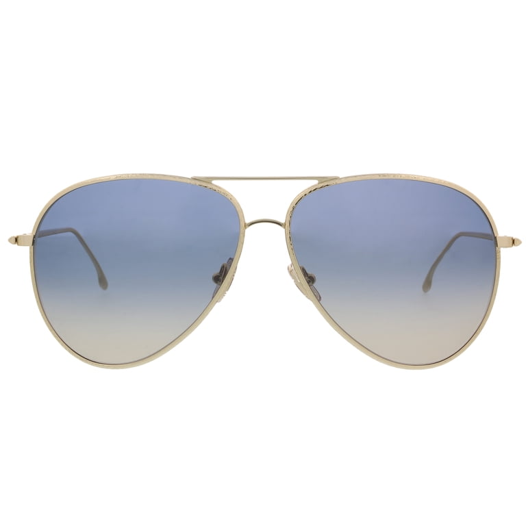 Victoria Beckham VB203S 42307 Gold/Blue Teardrop Aviator  display picture 2