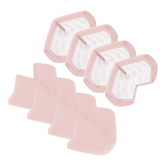 Lot de 8 Protège-Coins Souples, Mousse de Caoutchouc pour l'Étanchéité des Meubles, Bords de Protection d'Angle pour Table de Foyer, Rose