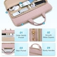 thumbnail image 6 of BAGSMART Laptop Sleeve Protective Case for 13-13.3" Notebook, Soft Padded Zipper Cover Carrying Computer Bag Compatible with 14" MacBook Air Pro, Pink with Handle, 6 of 8