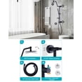 thumbnail image 5 of Wowow Single Handle 1 Spray Patterns Wall Mounted Shower Faucet with Hand Shower 1.8 GPM in Black, 5 of 7