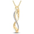 thumbnail image 2 of 10kt Yellow Gold Womens Round Diamond Infinity Pendant 1/12 Cttw, 2 of 2