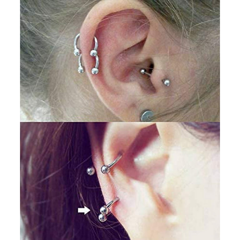 Briana Williams Nasenring Septum Clicker 16G 8mm 10mm Chirurgenstahl Segmentring Tragus Helix Daith Piercing Ring