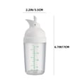 thumbnail image 2 of GIXUSIL White Salad Dressing Bottles,6.7x2.2In Easy Grips Salad Dressing Shaker Dispenser for Home,Homemade Condiment Bottle with Measure, 2 of 6