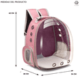 thumbnail image 3 of Mochila transportadora para mascotas Pitipa Perro Gato Expandible Portatil M80-PIN, 3 of 3