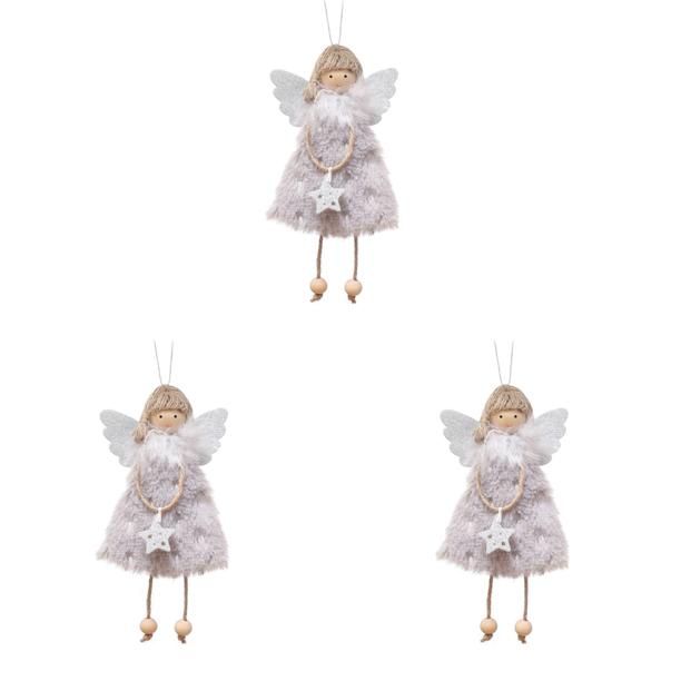 Navidad ángel niña juguete adornos lindo bebé muñecas regalos para niños gris