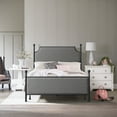 thumbnail image 2 of Hillsdale Furniture McArthur Metal Upholstered Queen Bed, Matte Black with Gray Fabric, 2 of 10