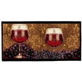 thumbnail image 3 of Kashi Home Kitchen Rug, Area Rug, Mat, Beautiful Print Non-Skid Latex Back Rossissimo 18x30 D Shape, 3 of 3