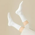 thumbnail image 7 of Women's Four seasons Dopamine Style Socks Solid Color for Stability and Comfort 2Pairs- One Size Fits Most, White, 7 of 7