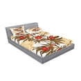 thumbnail image 2 of Ambesonne Vintage Fitted Sheet & Pillow Sham Set, Exotic Climbing Ivy, Queen, Brown Sand Brown Red, 2 of 2