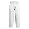 thumbnail image 6 of Rexolia Mens Loose Fit Sweatpants Straight Leg Open Bottom Drawstring Casual Gym Pants White 3XL, 6 of 7