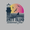 thumbnail image 2 of Junior's Jaws Amity Island Tourist Welcome  Graphic T-Shirt, 2 of 3