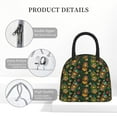 thumbnail image 4 of Daiia Mask Tropical Flower Pattern Lunch Bag , Insulated Lunch Box, Small Leakproof Cooler Food Lunch Containers Reusable High Capacity Lunch Tote Bags-One Size, 4 of 6