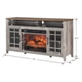thumbnail image 2 of Enyopro 58" Electric Fireplace Heater TV Stand for 65" TVs, 1500W Wood Fake Fireplace Heater with 11-Adjustable Heat Setting (64℉-82℉) and Timer, Gray, TE2195, 2 of 6