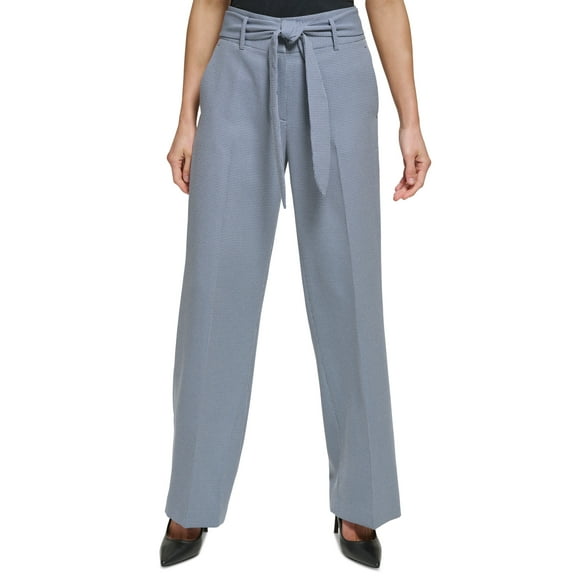 Women's Belted High-Rise Wide-Leg Pants Classic Navy 16