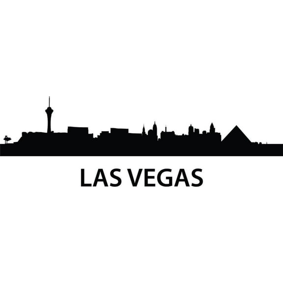 Custom Decals Las Vegas Skyline 8"X30"