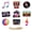 Set B, variant on 18Pcs Disco Themed Party Hanging Swirls 70s 80s 90s Musical Note Spiral Dancing Birthday Party Spiral Ceiling Decoration