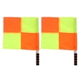 thumbnail image 2 of 2PCS Referee Linesman Flag with Storage Bag for Sports Match Soccer Football Hockey Training, 2 of 13