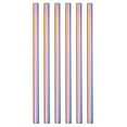 thumbnail image 1 of Unique Bargains 6Pack Reusable Metal Straws, 9.5' Stainless Steel Drinking Straw (0.5' Wide, Straight, Colorful), 1 of 7