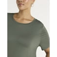 thumbnail image 3 of Terra & Sky Women’s Plus Size T-Shirt Dress with Short Sleeves, 3 of 5