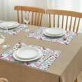 thumbnail image 3 of Pioneer Flower Floral Print Pattern Summer Placemats Table Placemats Set Of 4-Linen Kitchen Washable Placemats Table Mats 12x18 Inch Non-Slip Heat Resistant, 3 of 6