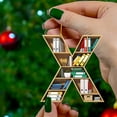 thumbnail image 2 of Book Lovers Heart Shaped Bookshelf Pendant Acrylic Ornament, 2 of 4