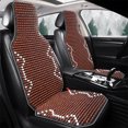thumbnail image 4 of 1 funda de asiento de coche fresca de verano con cuentas de madera de arce natural, cojín de asiento de coche, alfombrilla de asiento impermeable y transpirable para el medio ambiente, 4 of 5