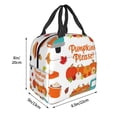 thumbnail image 3 of Disketp Fall Pumpkins for Insulated Lunch Bag for Women and Men, Perfect for Work, Hiking, Picnic, 3 of 8