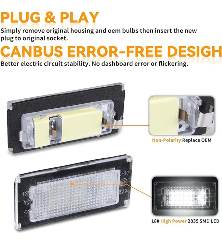 Applicable to License Plate Light for Mini Cooper R50 01-06 R52 Cabrio R53