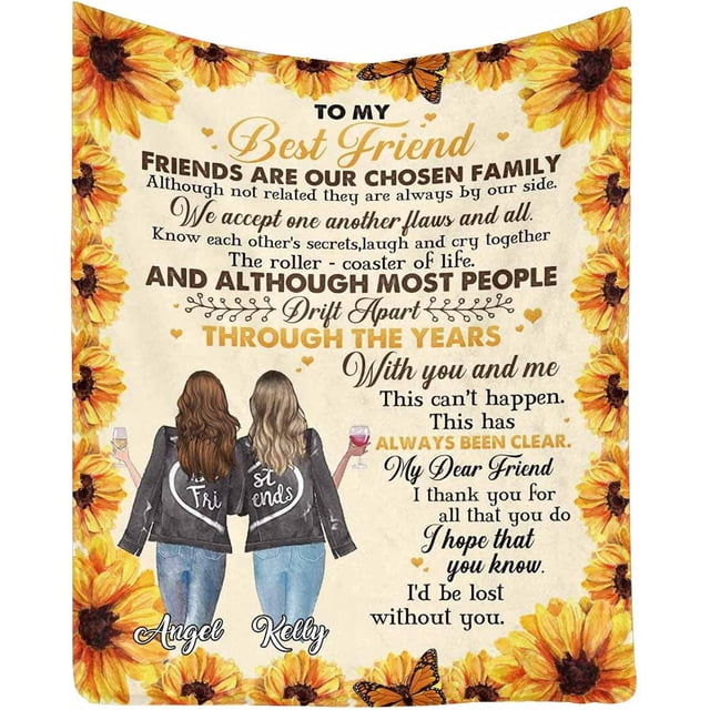 LHSHID Custom Blanket to my best friend my dear friend I thank You for all That You do I hope That You know I'd be lost without You Lightweight Blanket