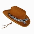 thumbnail image 5 of CAUYDY Kids Fall Fedora Cowboy Hat Youth Western Cowgirl Hat for Girls Baby Wide Brim Sun Hat Summer Beach Outdoor Hats Gift for Children Sizes 3-15 Years,Brown, 5 of 8