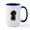 White/Navy Inside, variant on CafePress - Poodle Pup (Blk) Large Mug - 15 oz Ceramic Large White Novelty Mug