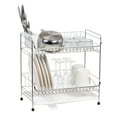 thumbnail image 4 of IRIS 2-tier Medium-sized Dish Rack with Drain Spout, White, 4 of 10