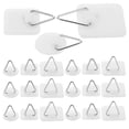 thumbnail image 1 of Mobutofu 30pcs Round Plastic Stick on Hooks Modern Secure Hanging for Mirror Hanging, 1 of 8