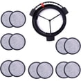 thumbnail image 1 of Coffee Filter Disks With Frame for Mr. Coffee Brewers Coffee Machines - 12 Pcs Coffee Filters and 1 Filter Holder Frame Compatible With MrCoffee Brewers Machines (1 Disk Frame + 12 Pcs Filter Disks), 1 of 8