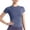 Navy, variant on Comfortable Women's Tank Tops Ladies New Short-sleeved Round Neck Solid Color Casual Sports Tops T-shirt Basic Daily Outfit Essentials Everyday Wear