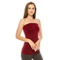 thumbnail image 2 of Kurve by Idea Seamless women's Seamless Stretch Long Bandeau Tube Top, UV Protective Fabric, UPF 50+, Made in USA, 2 of 3