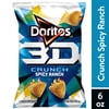 Doritos 3D Crunch Spicy Ranch Flavored Corn Snacks, 6 oz
