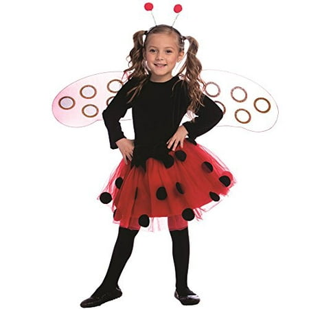 Dress Up America Ladybug Dress Costume Set - Size Large (12-14)