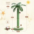 thumbnail image 3 of PEQULTI 34" Cat Scratching Post Coconut Palm Scratcher with Sisal Balls for Large Cat Indoor Green, 3 of 9